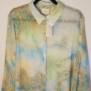 🎉SALE🎉 NWT Chico's Paisley Rosalind Top